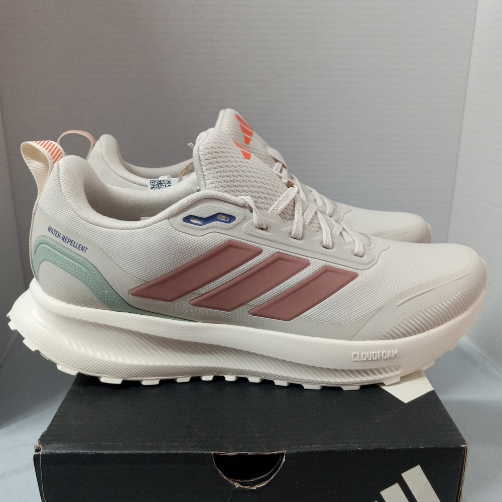 Adidas Runfalcon 5 TR W Shoes Womens Size 9 Beige Water Repellent Trail JP7625